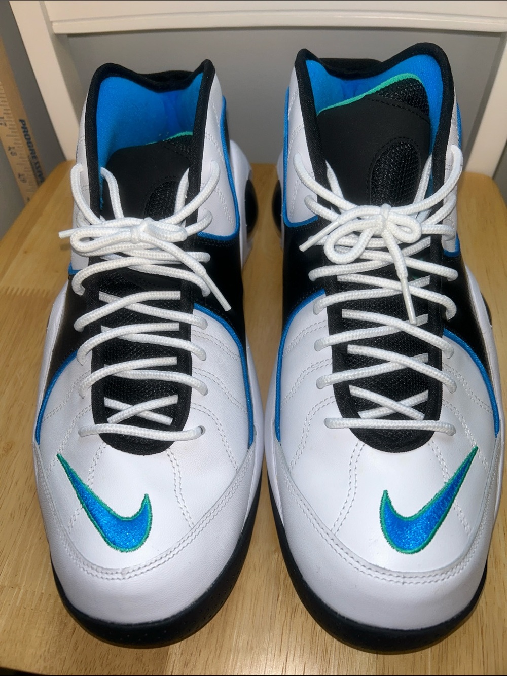 Nike Air Zoom Flight 95 [DM0524-100] Men’s White Photo Blue Basketball Shoes